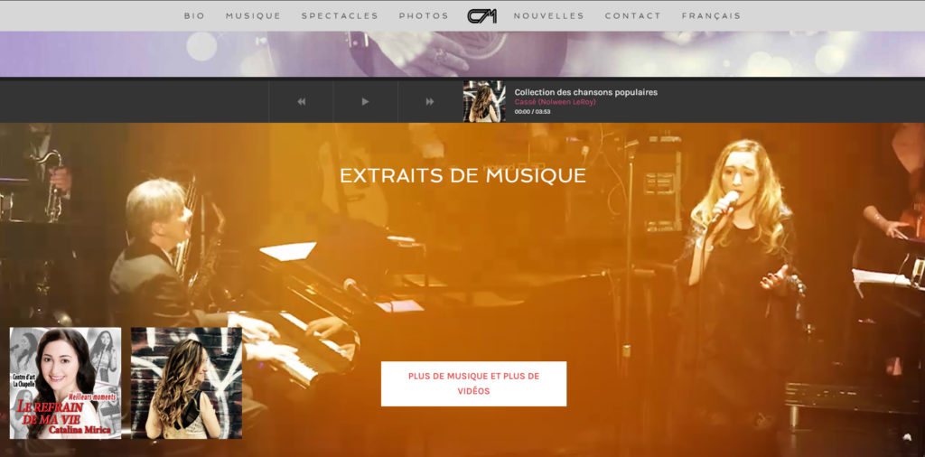 Catalina Musique - website by KLASS PROD