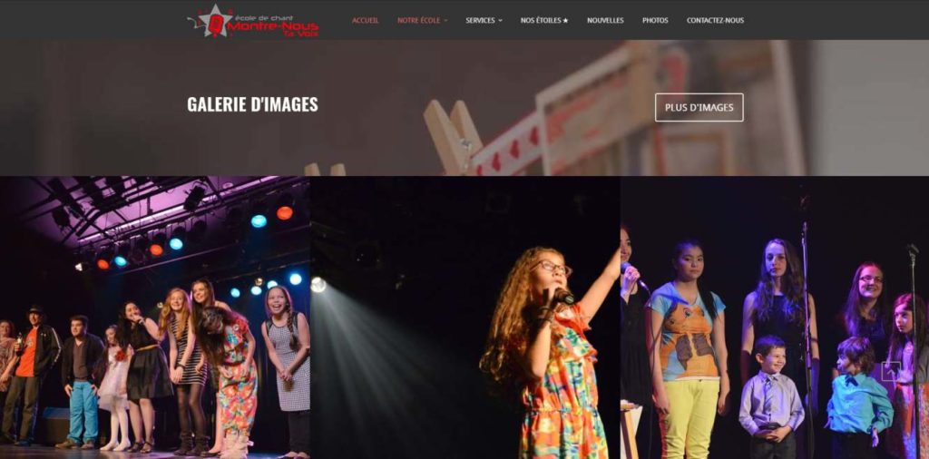 Ecole de Chant Montre Nous Ta Voix - website by KLASS PROD